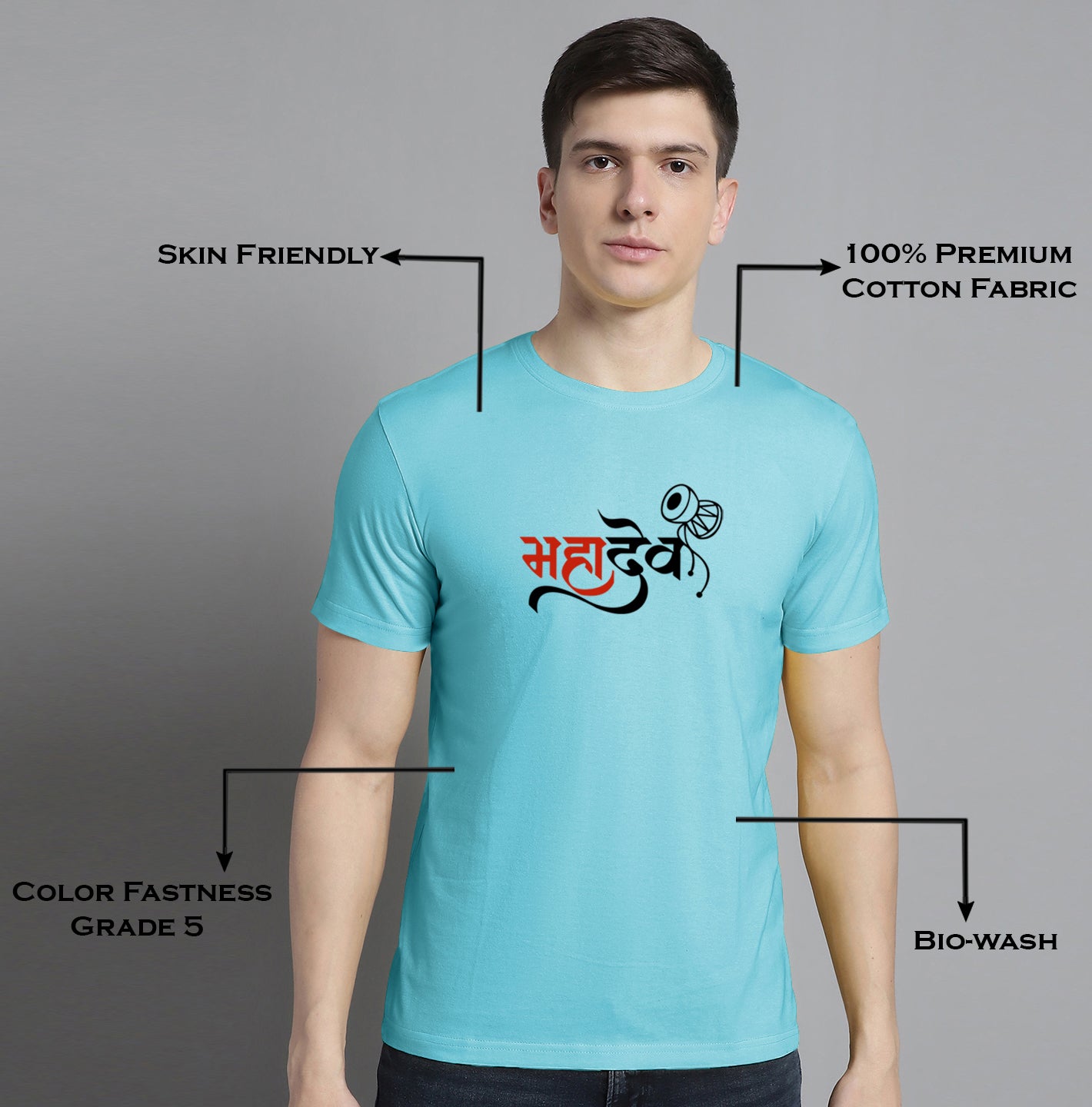 Fbar Mahadev Cotton Round Neck T-Shirt - Friskers