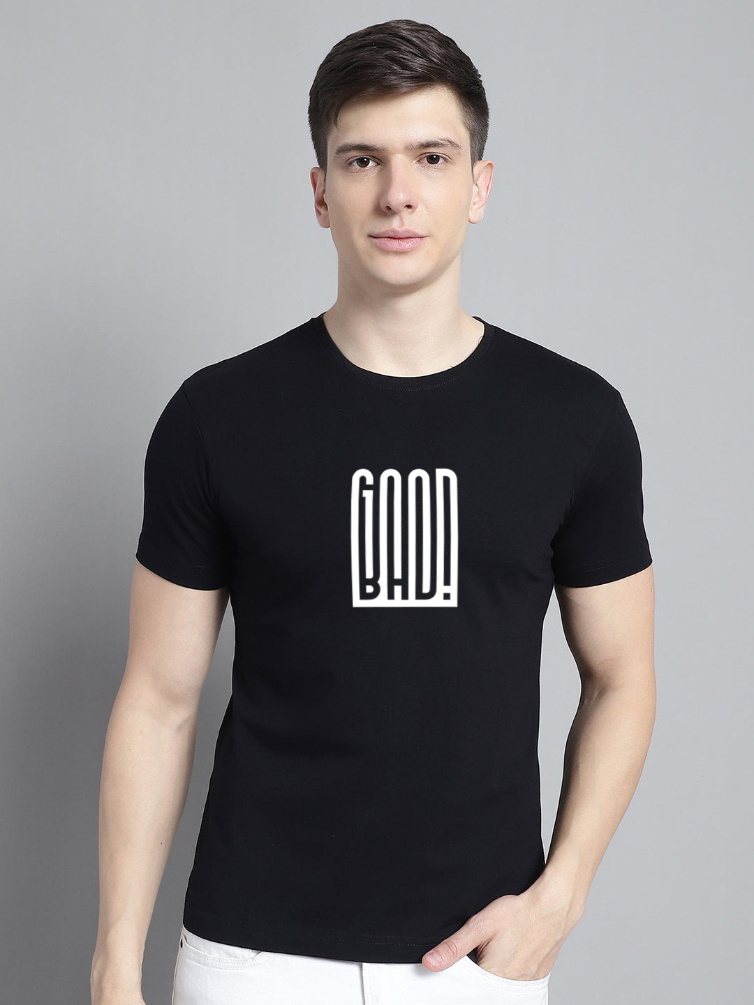 Fbar Good Bad Cotton Round Neck T-Shirt - Friskers