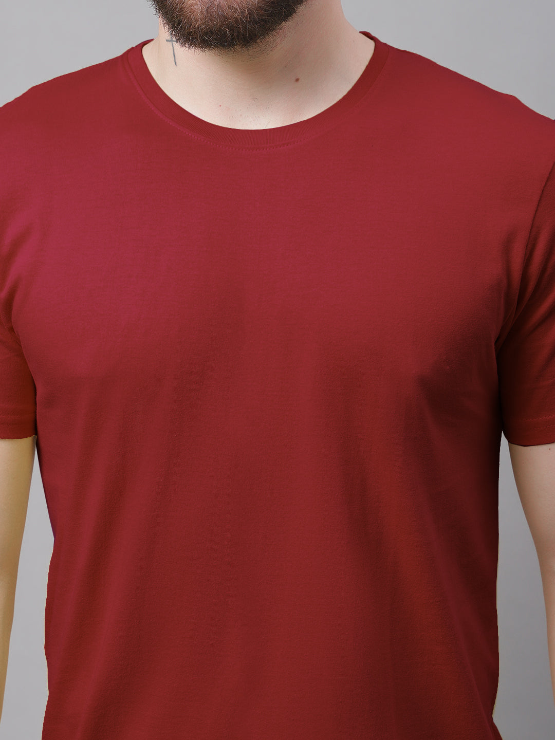 Men Round Neck Cotton T-shirt I Half sleeves round neck T-shirt - Friskers