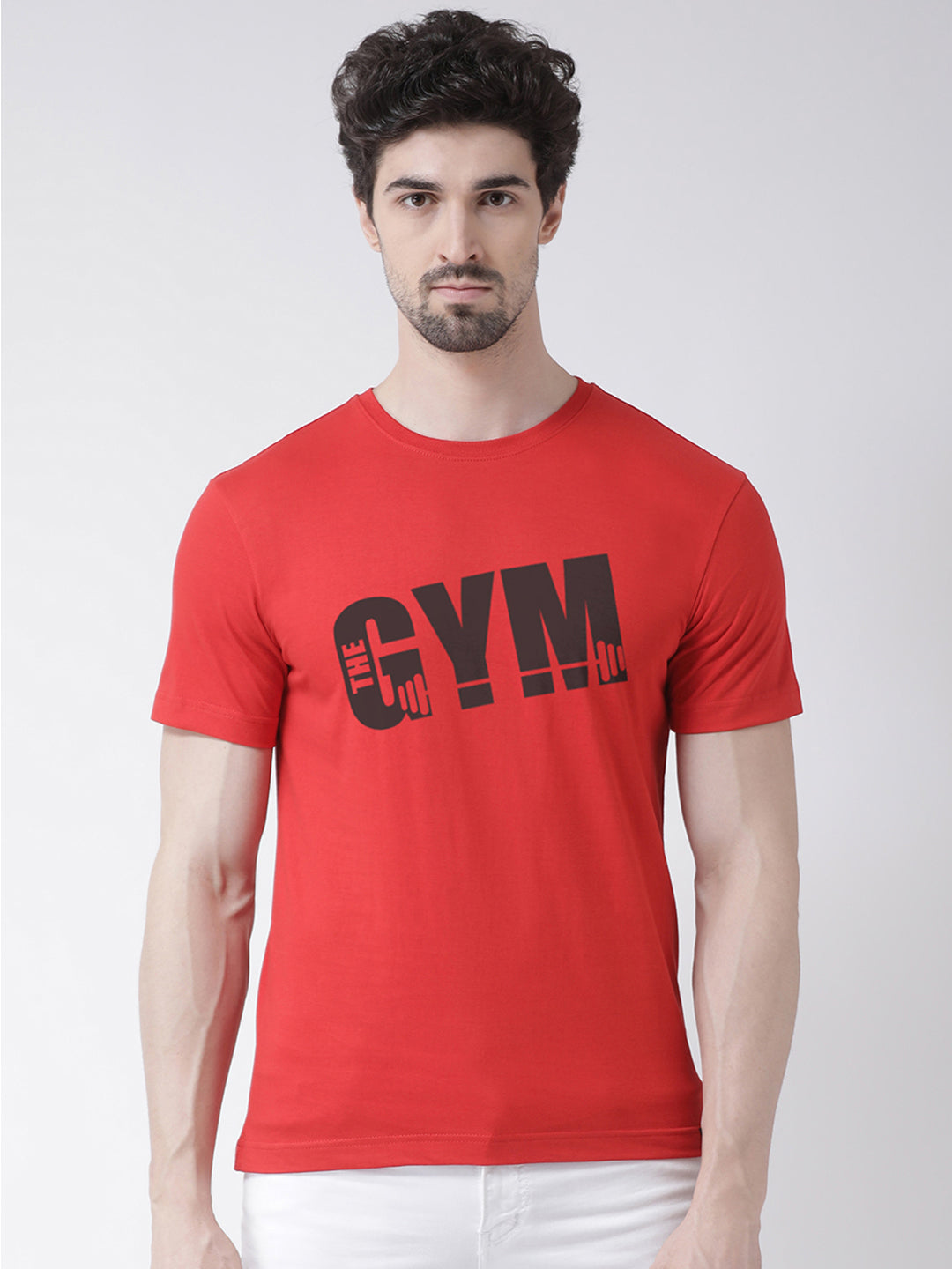 Men's Pack Of 2 Black & Red Printed Half Sleeves T-Shirt - Friskers