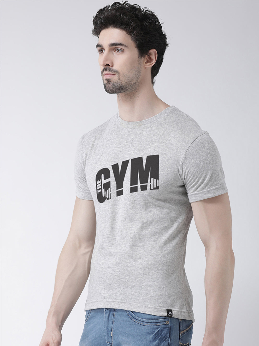 GYM Printed Round Neck Half Sleeves T-shirt - Friskers