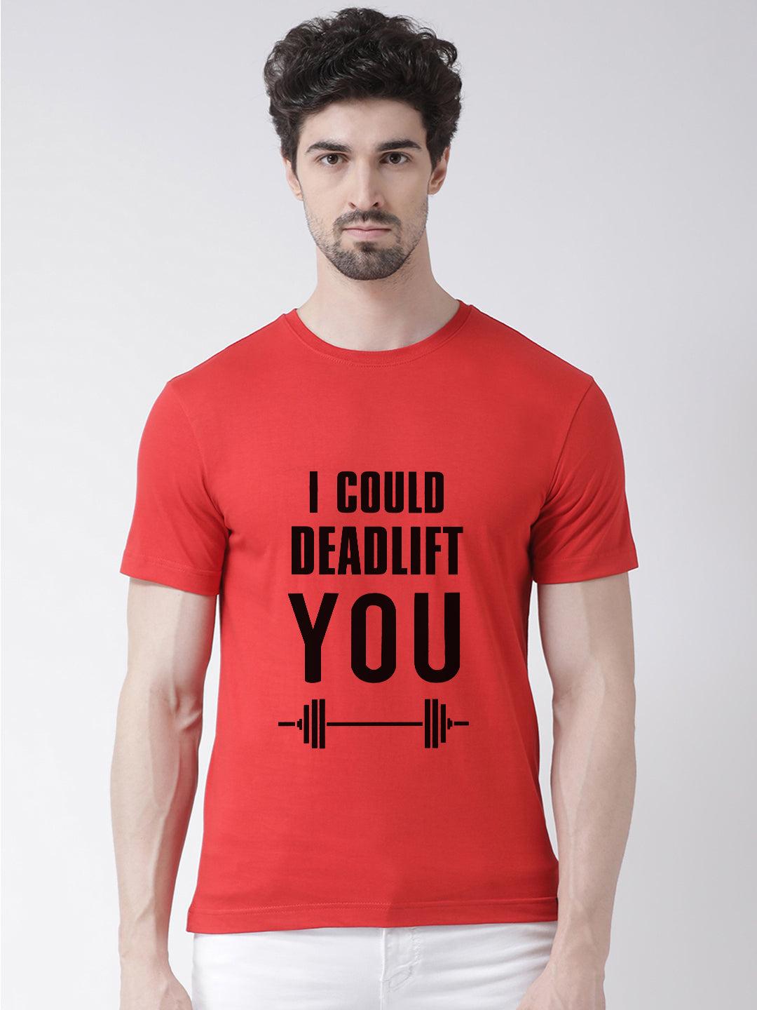 Deadlift Printed Round Neck T-shirt - Friskers