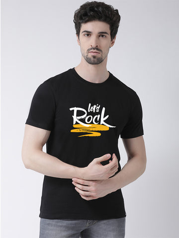 Men's Lets Rock printed Pure Cotton Training T-Shirt - Friskers