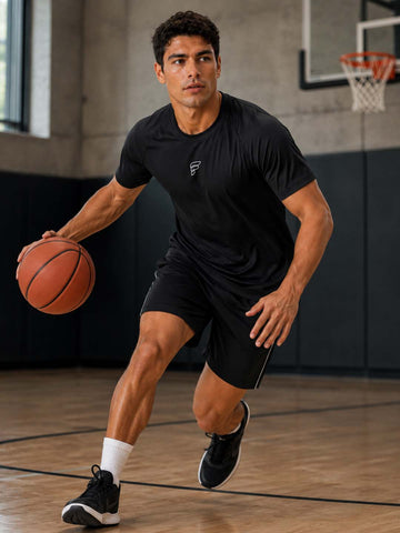 Mens Polyster Compression Training Gym Tshirt