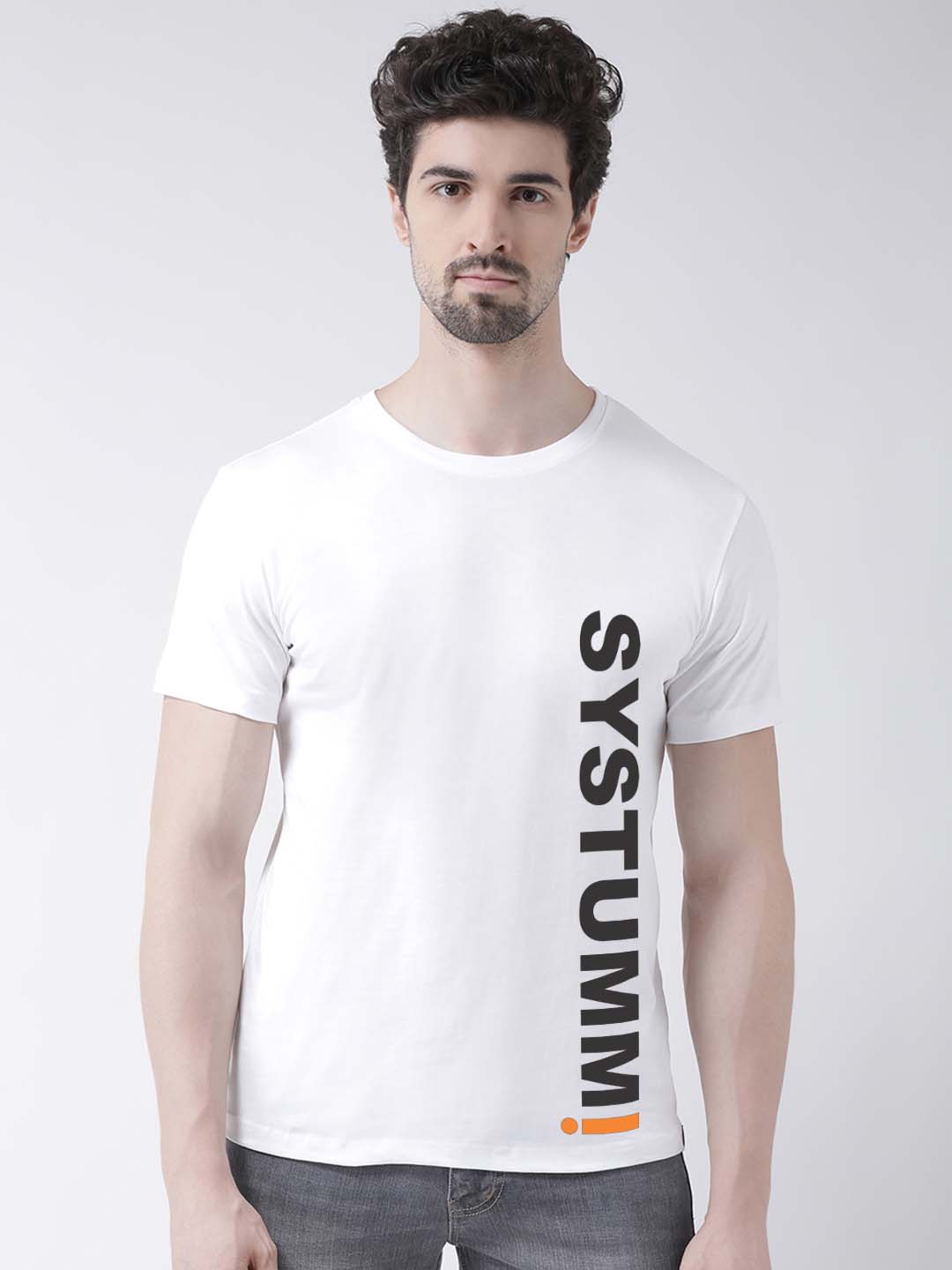 System Printed Round Neck T-shirt