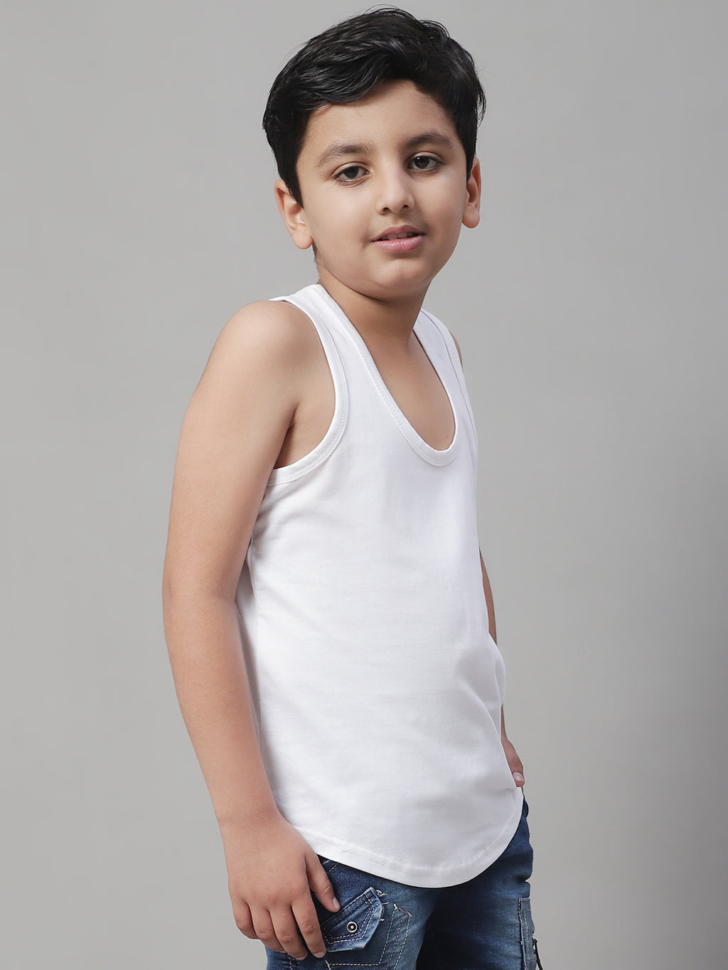 Pure Cotton Regular Fit 7-12Y Kids Vest - Friskers