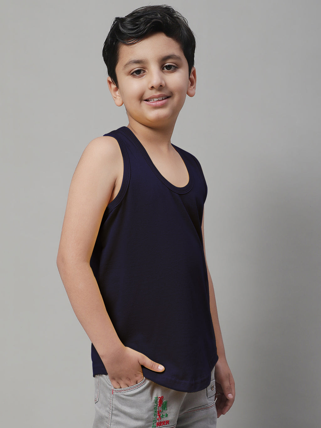 Pure Cotton Regular Fit 7-12Y Kids Vest - Friskers