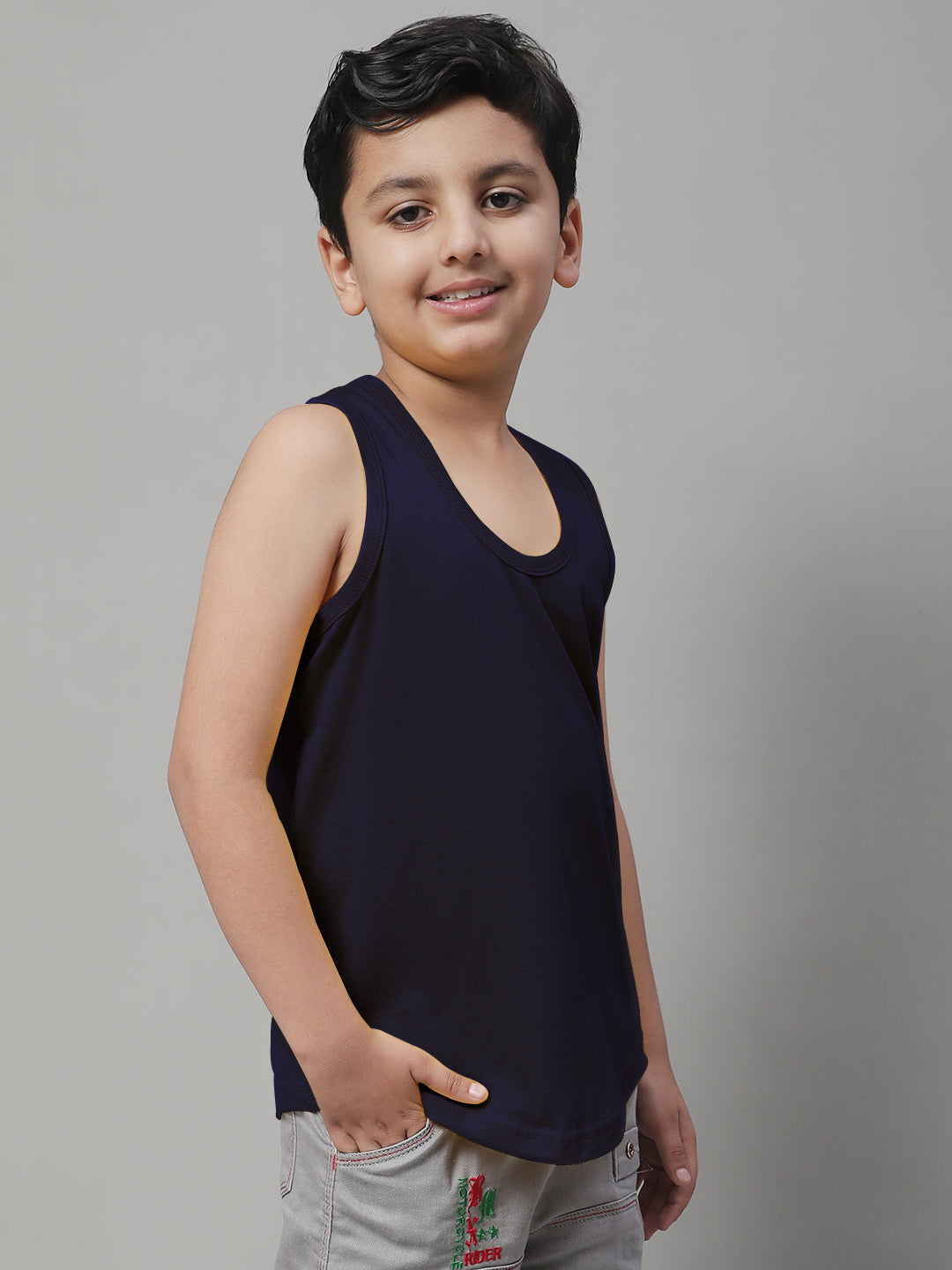 Pure Cotton Regular Fit 7-12Y Kids Vest - Friskers