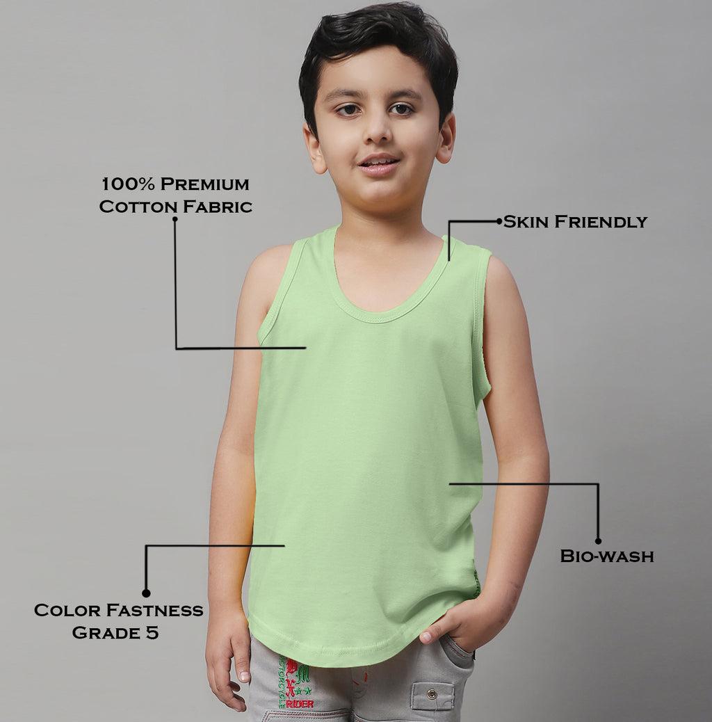 Pure Cotton Regular Fit 7-12Y Kids Vest - Friskers