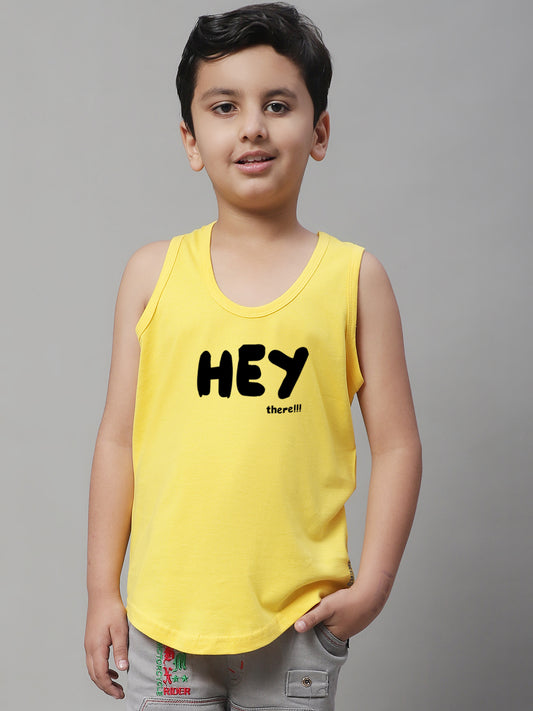 Boys Hey Regular Fit Printed Vest - Friskers