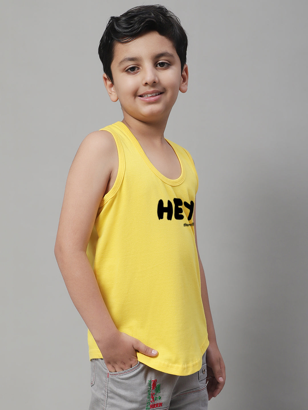 Boys Hey Regular Fit Printed Vest - Friskers