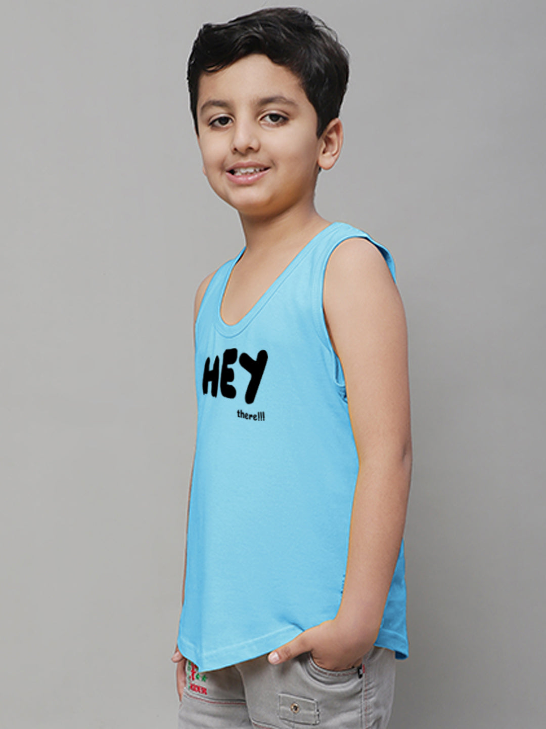 Boys Hey Regular Fit Printed Vest - Friskers