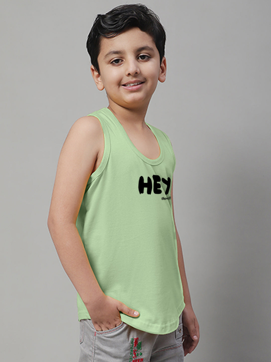 Boys Hey Regular Fit Printed Vest - Friskers