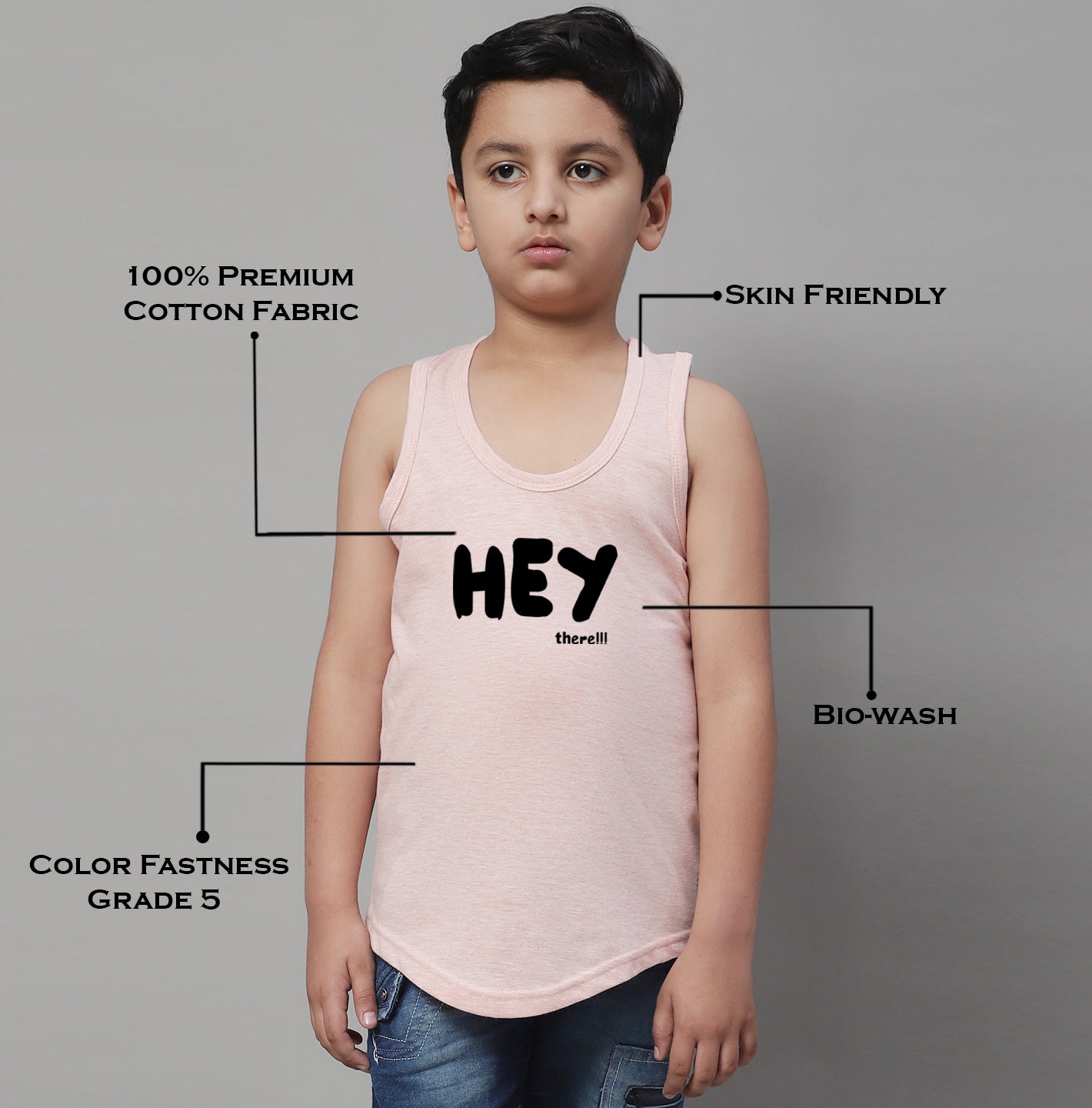 Boys Hey Regular Fit Printed Vest - Friskers