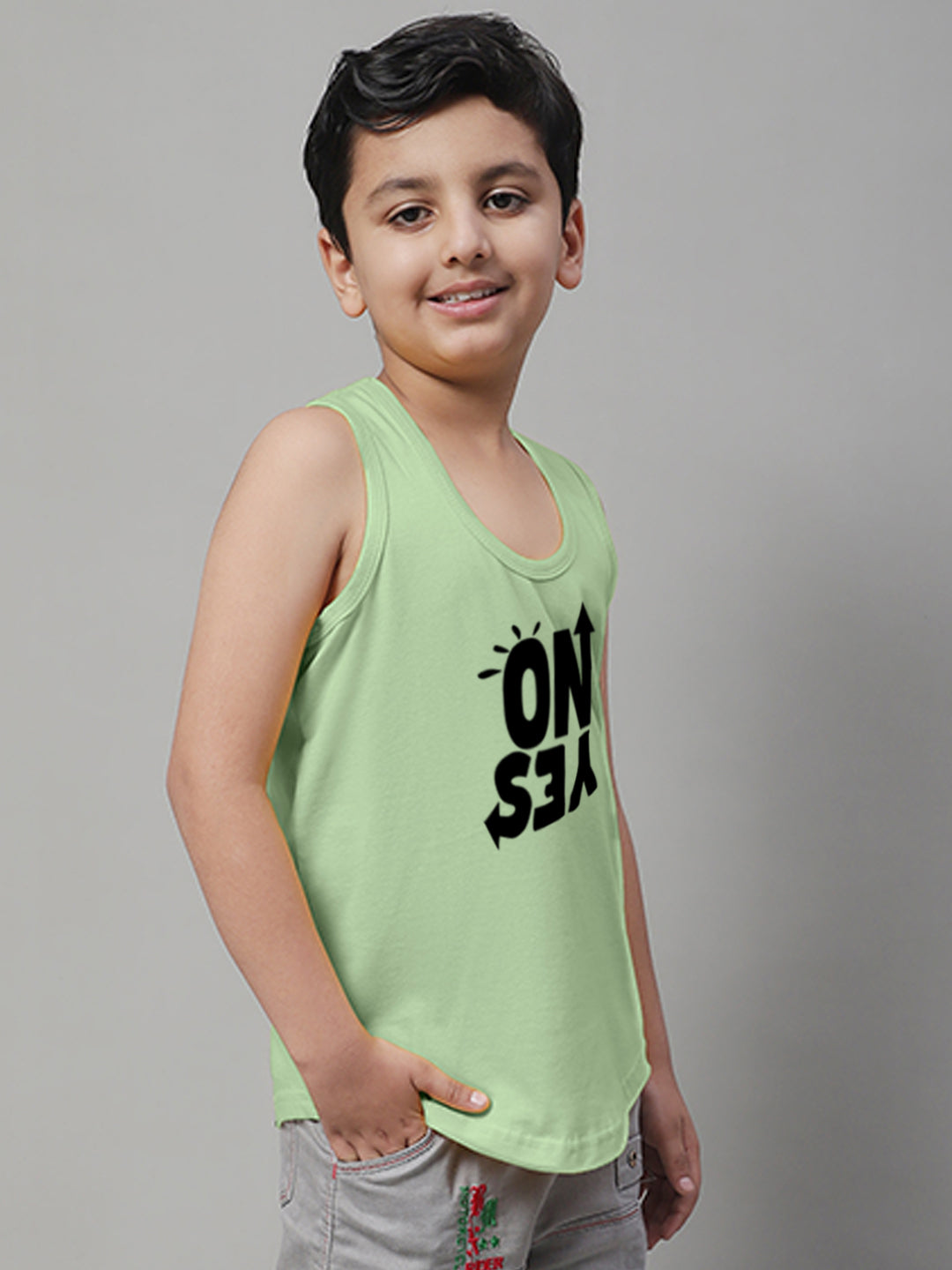 Boys No Yes Regular Fit Printed Vest - Friskers