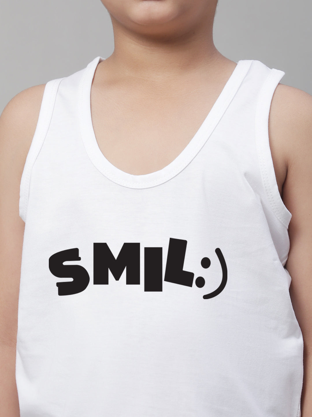 Boys Smile Regular Fit Printed Vest - Friskers