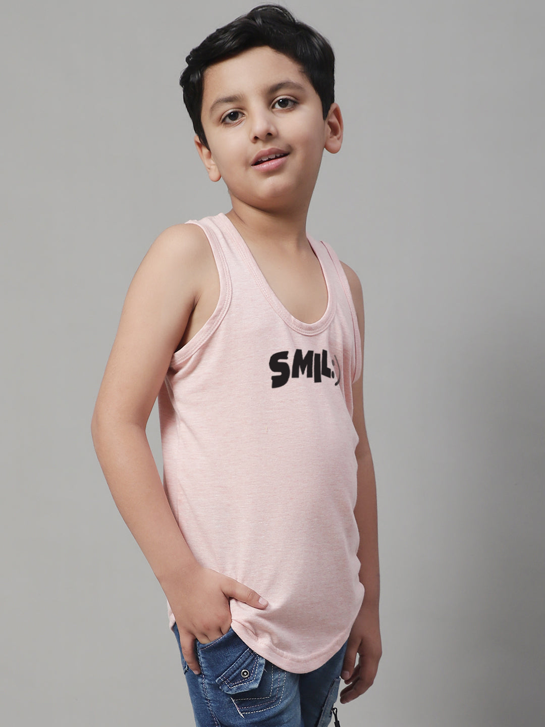 Boys Smile Regular Fit Printed Vest - Friskers