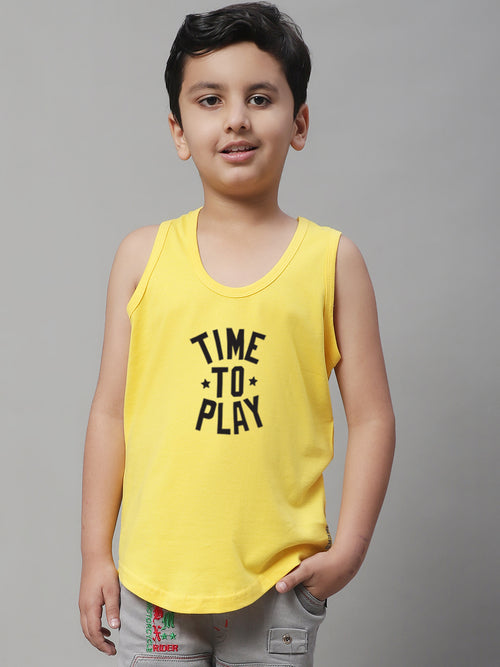 Kids Time To Play Pure Cotton Regular Fit Vest
