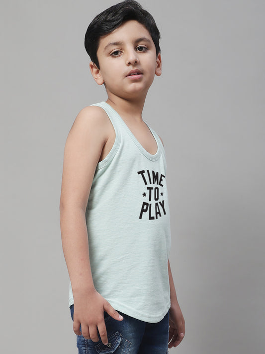 Kids Time To Play Pure Cotton Printed Vest - Friskers