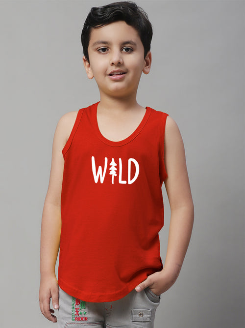 Kids Wild Pure Cotton Regular Fit Printed Vest