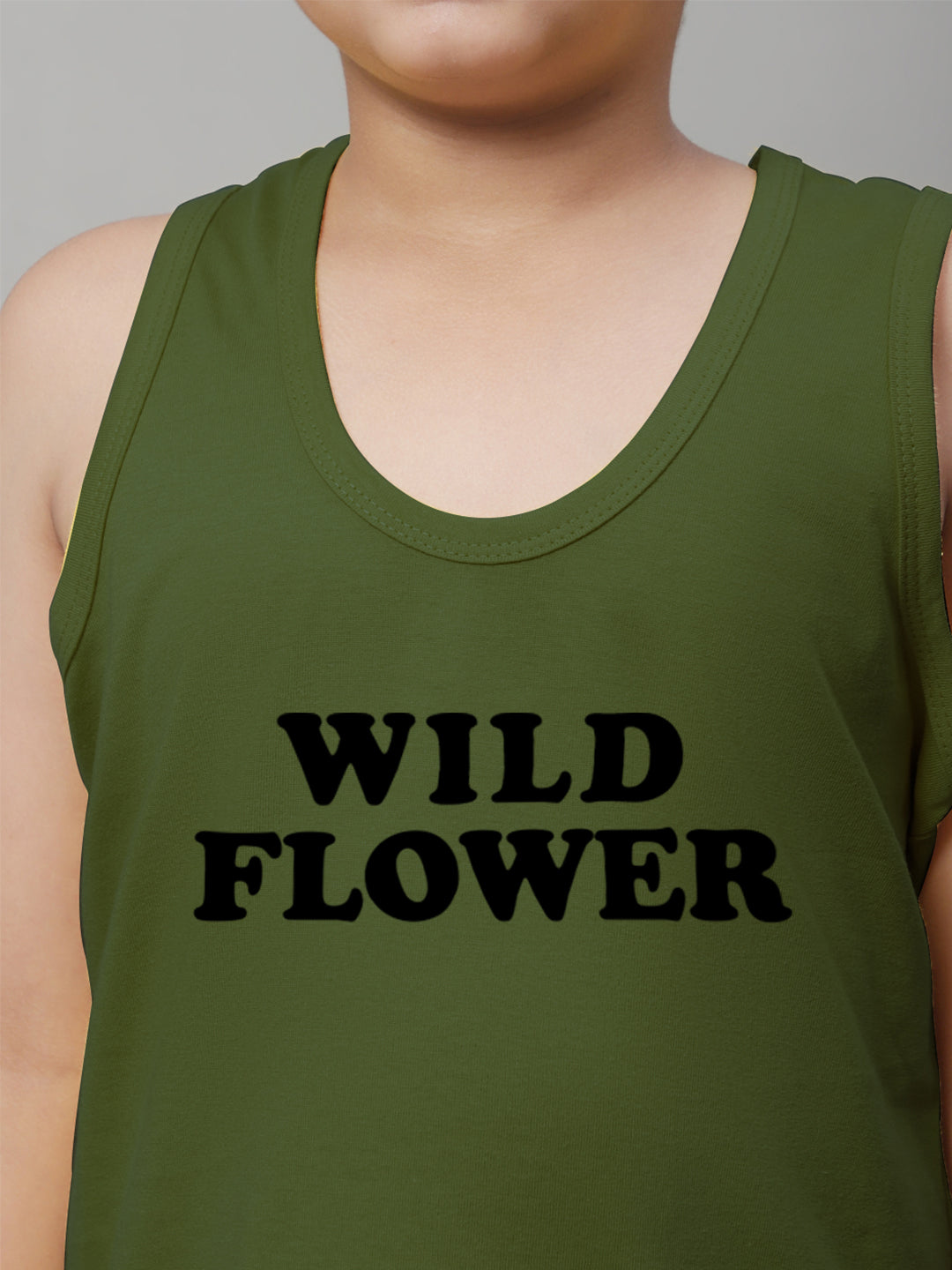 Kids Wild Flower Pure Cotton Regular Fit Vest - Friskers