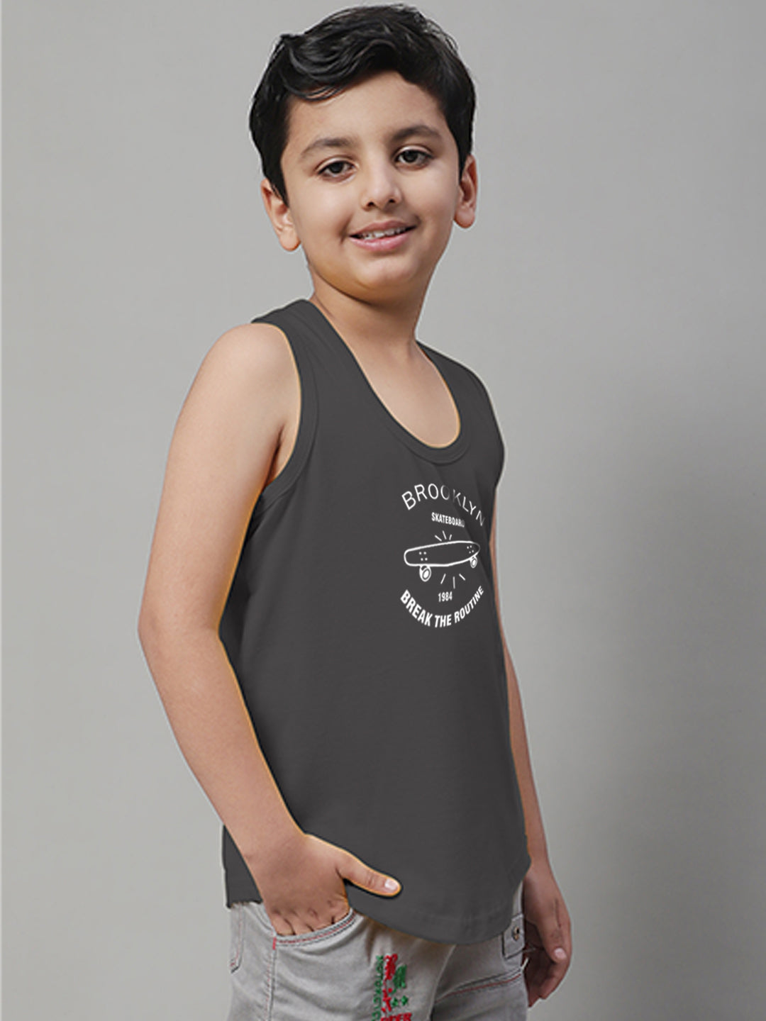 Boys Brooklyn Printed Regular Fit Vest - Friskers