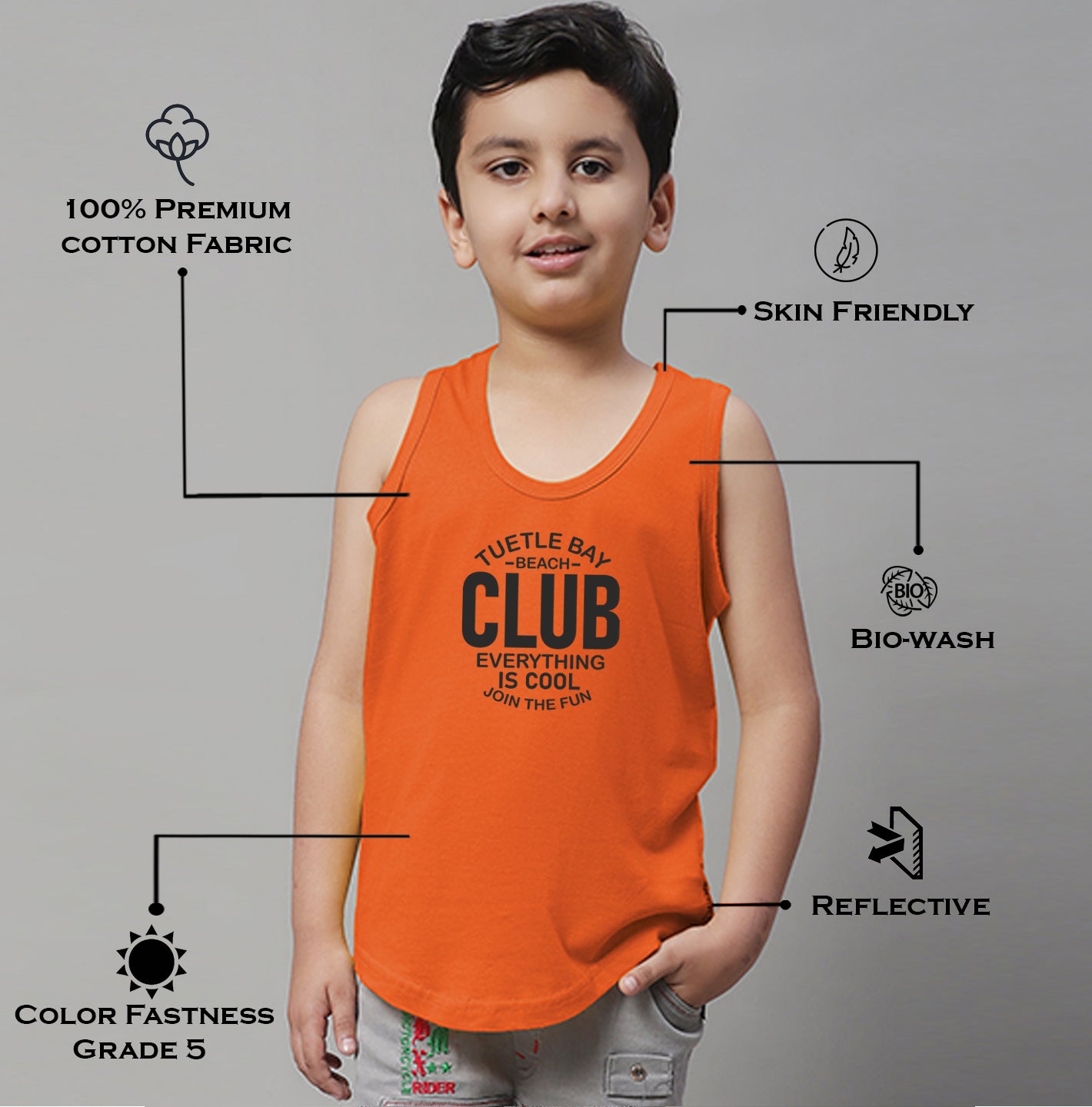 Boys Club Printed Regular Fit Vest - Friskers