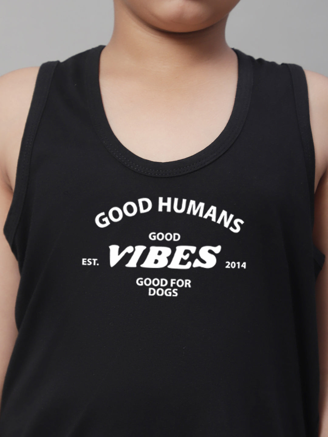 Boys Good Vibes Printed Regular Fit Vest - Friskers