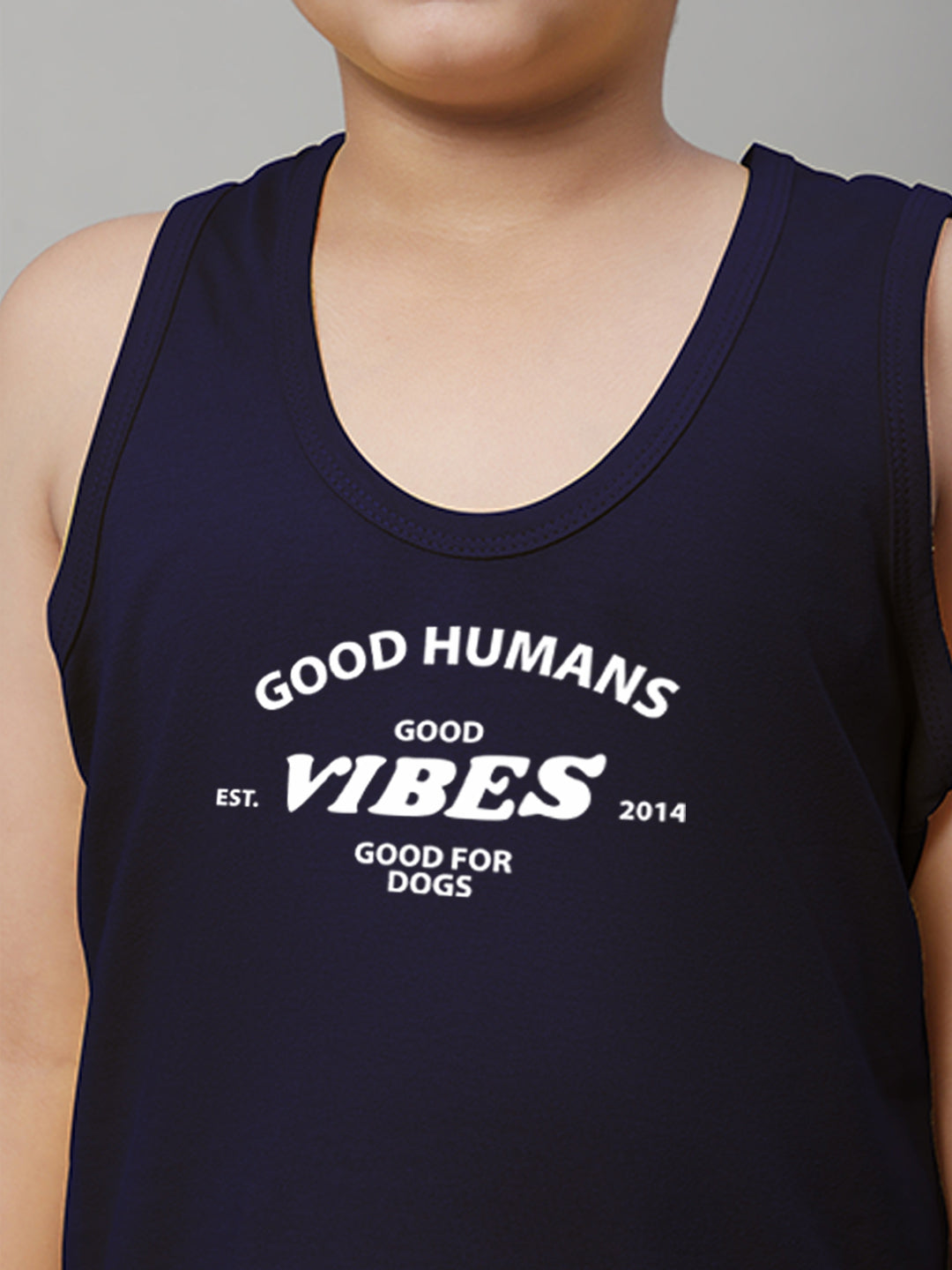 Boys Good Vibes Printed Regular Fit Vest - Friskers