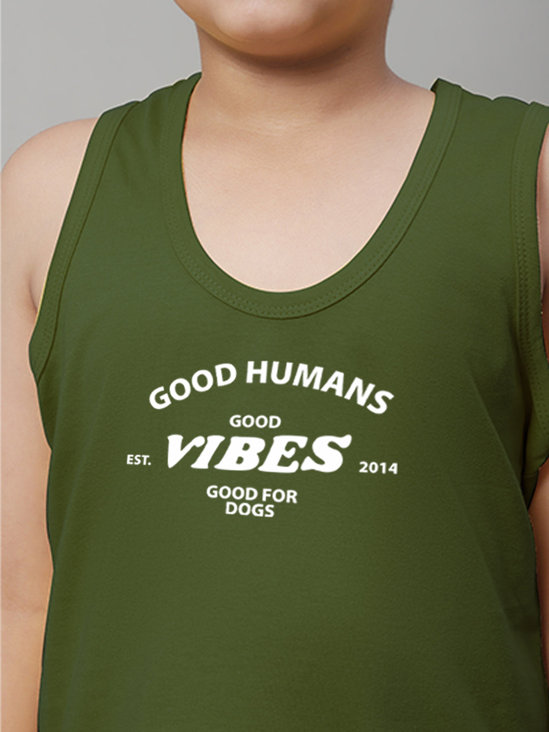 Boys Good Vibes Printed Regular Fit Vest - Friskers