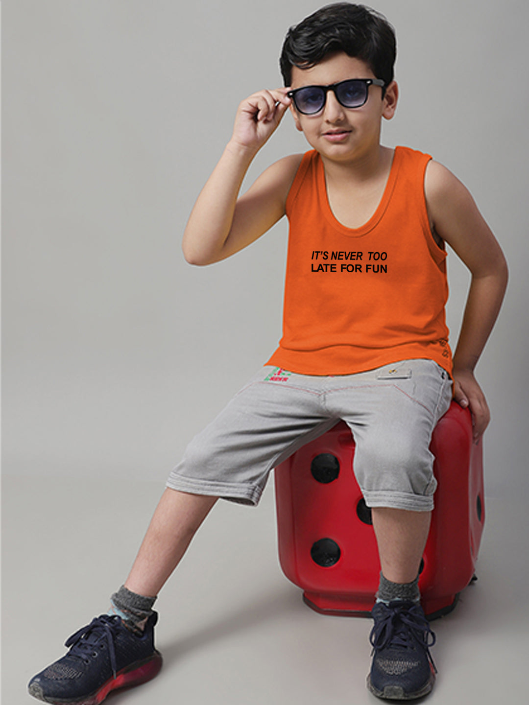 Boys Its Never Too Late For Fun Printed Regular Fit Vest - Friskers