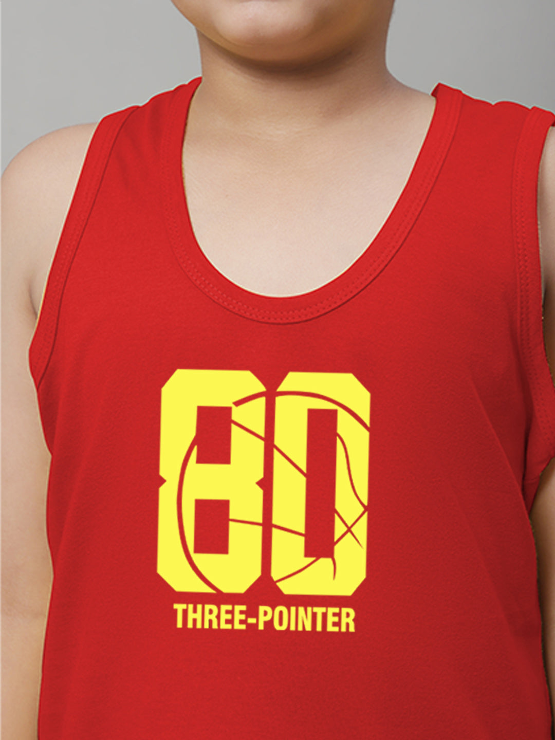 Boys Three Pointer Printed Regular Fit Vest - Friskers