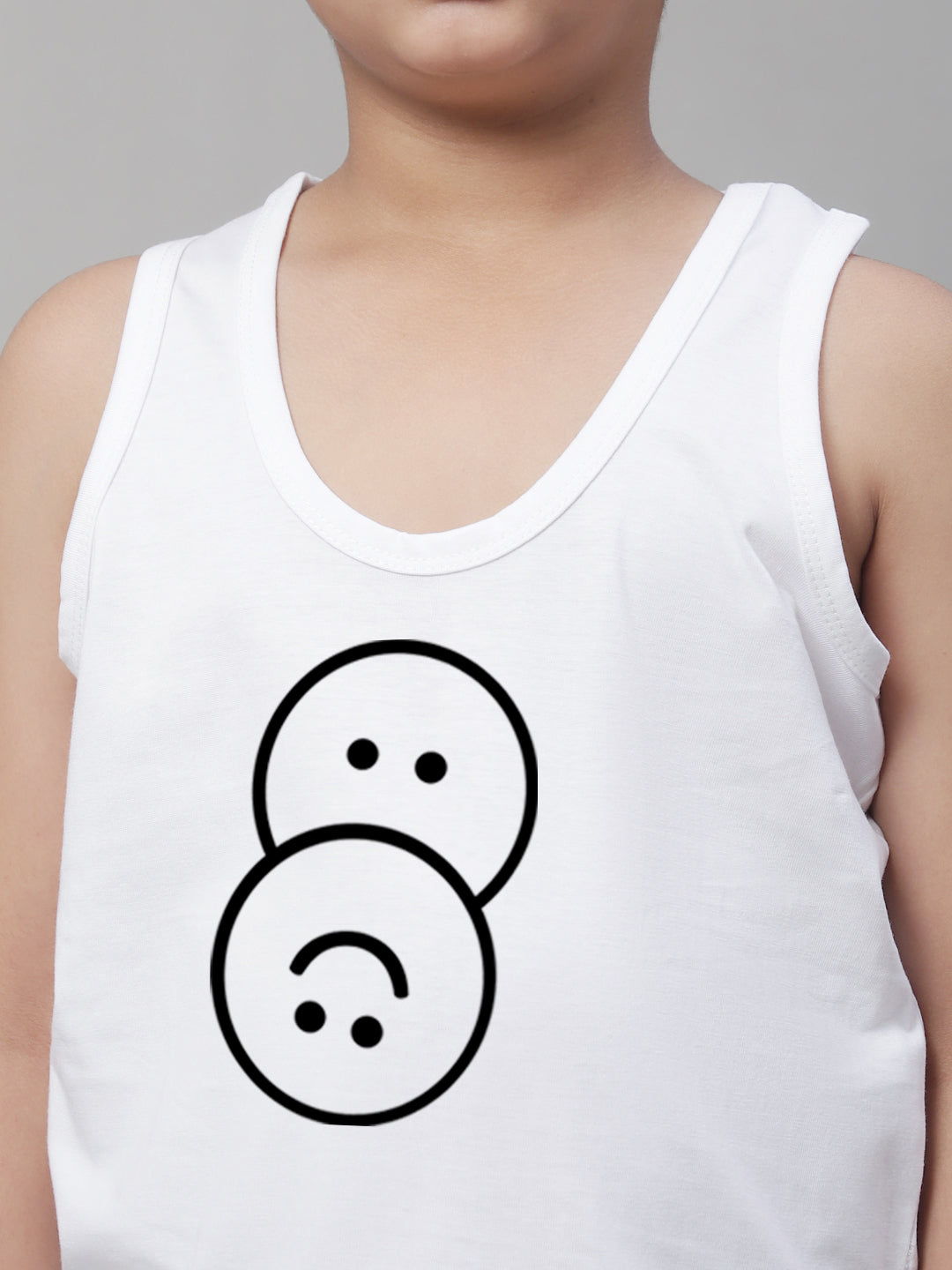 Boys Smiley Printed Regular Fit Vest - Friskers