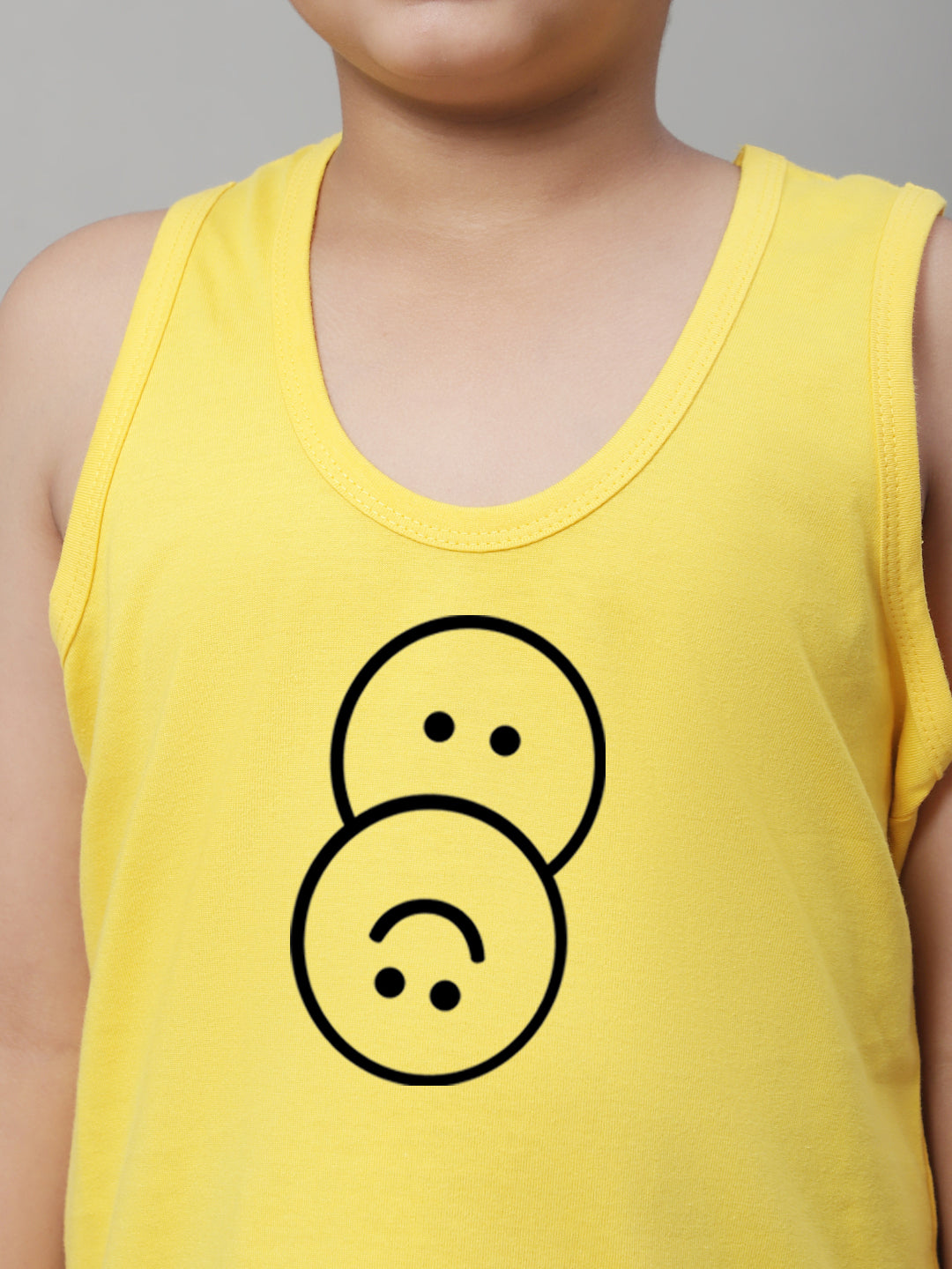 Boys Smiley Printed Regular Fit Vest - Friskers