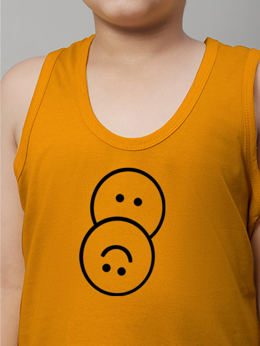 Boys Smiley Printed Regular Fit Vest - Friskers