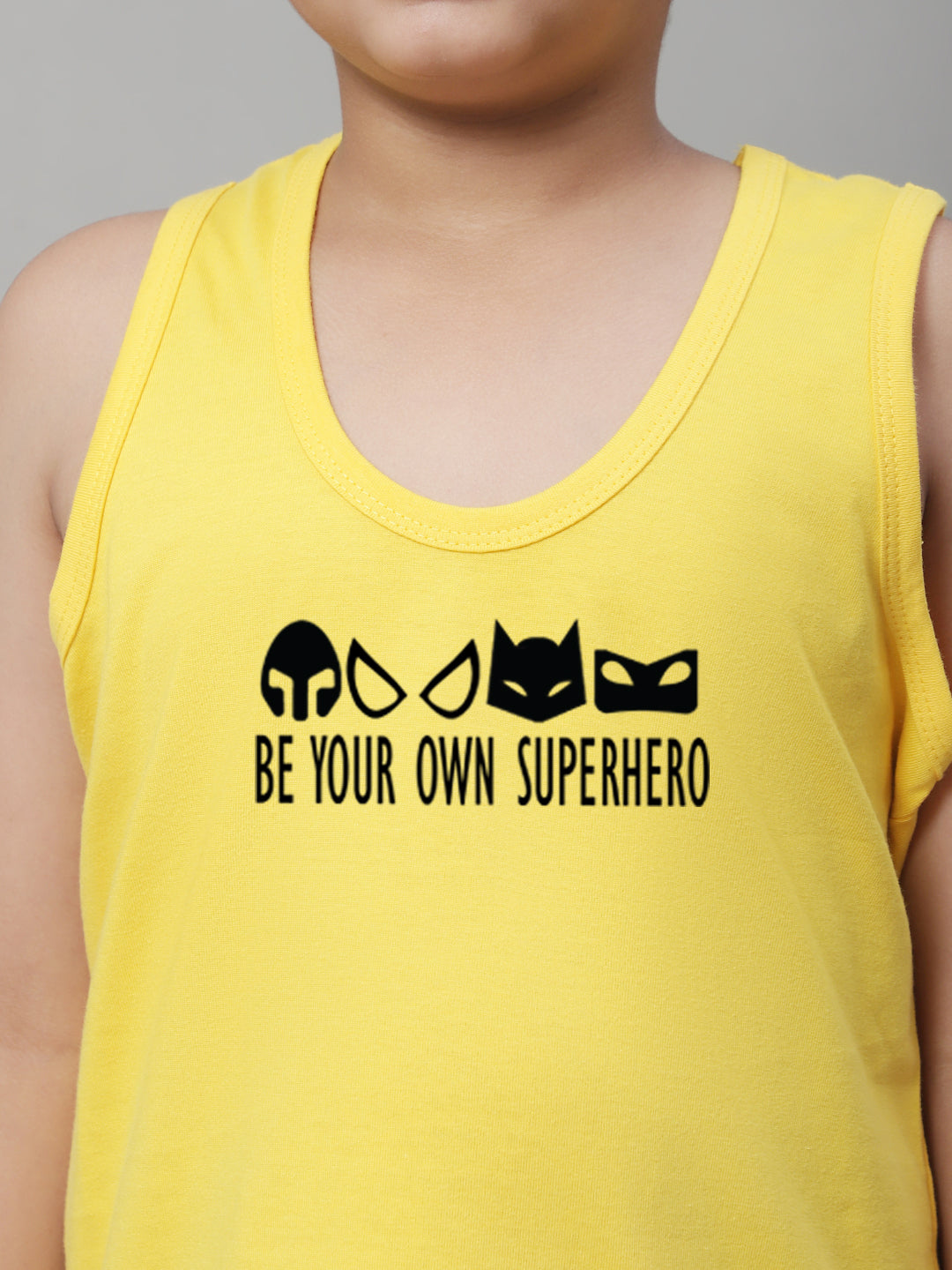 Boys Be Your Own Superhero Printed Regular Fit Vest - Friskers