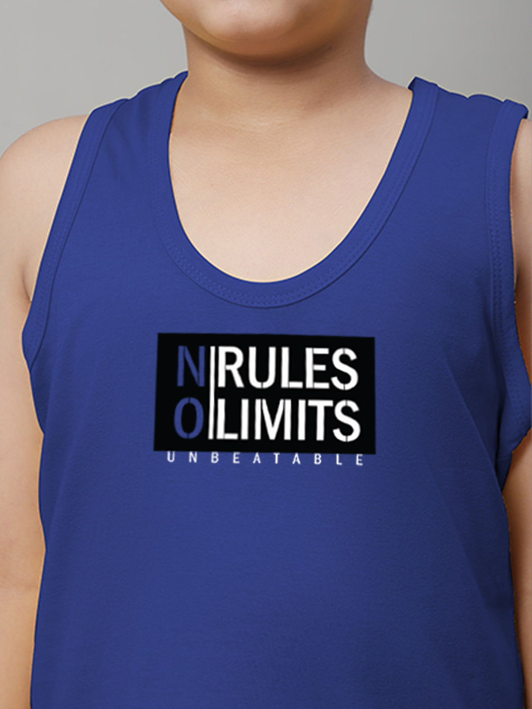 Boys No Rules No Limits Printed Regular Fit Vest - Friskers
