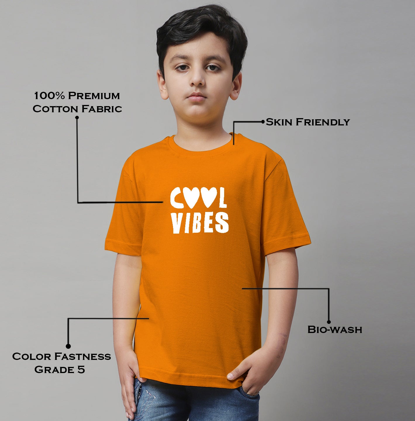 Boys Cool Vibes Regular Fit Printed T-Shirt - Friskers