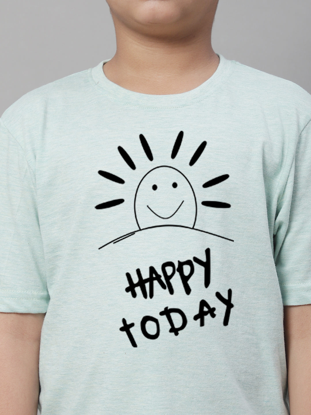 Boys Happy Today Regular Fit Printed T-Shirt - Friskers