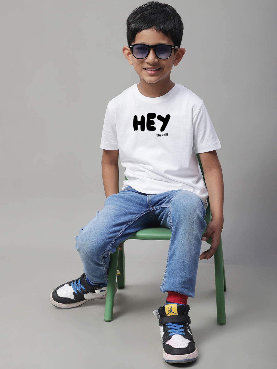 Boys Hey Casual Printed Cotton T-Shirt - Friskers