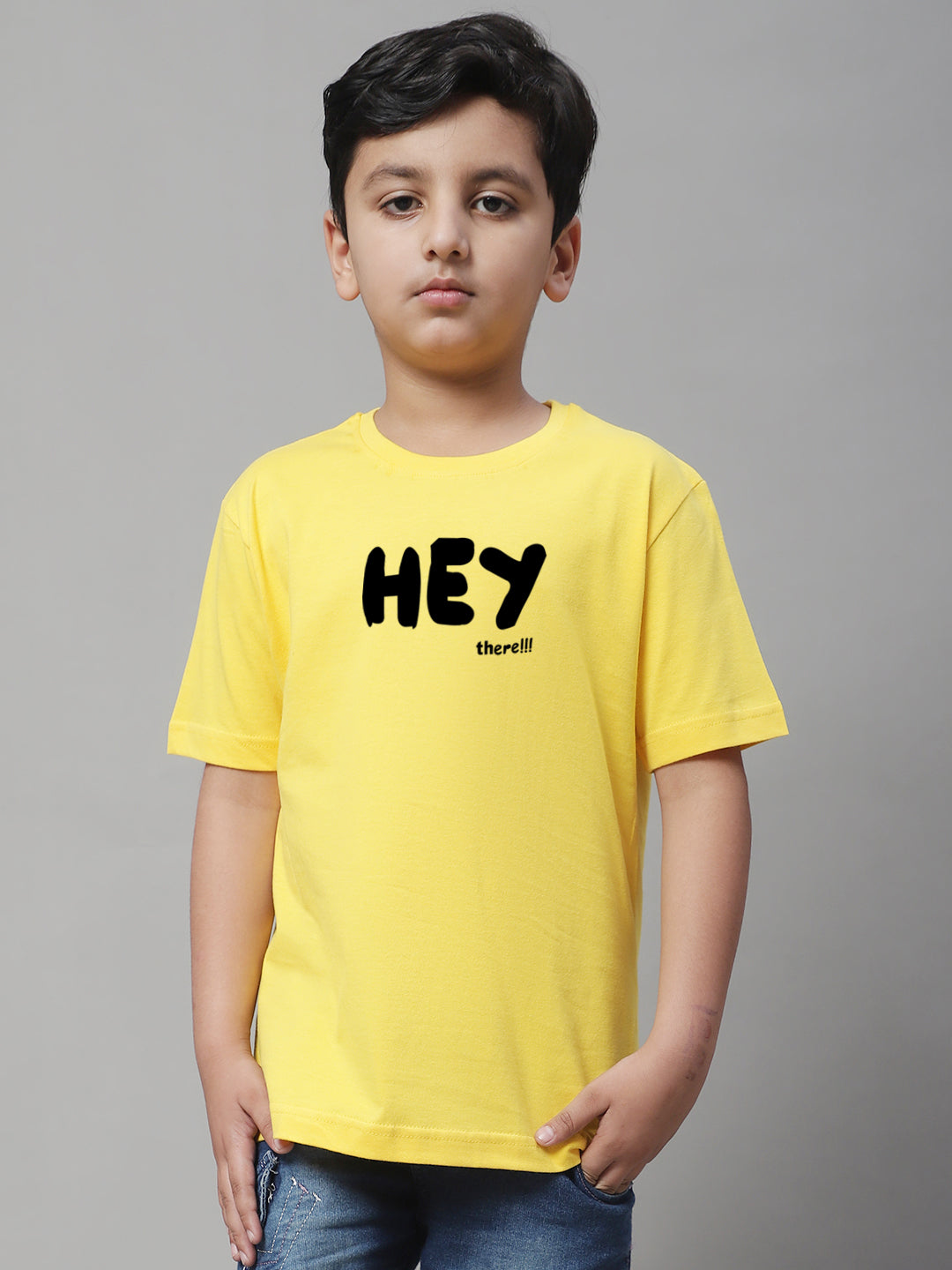 Boys Hey Casual Printed Cotton T-Shirt - Friskers