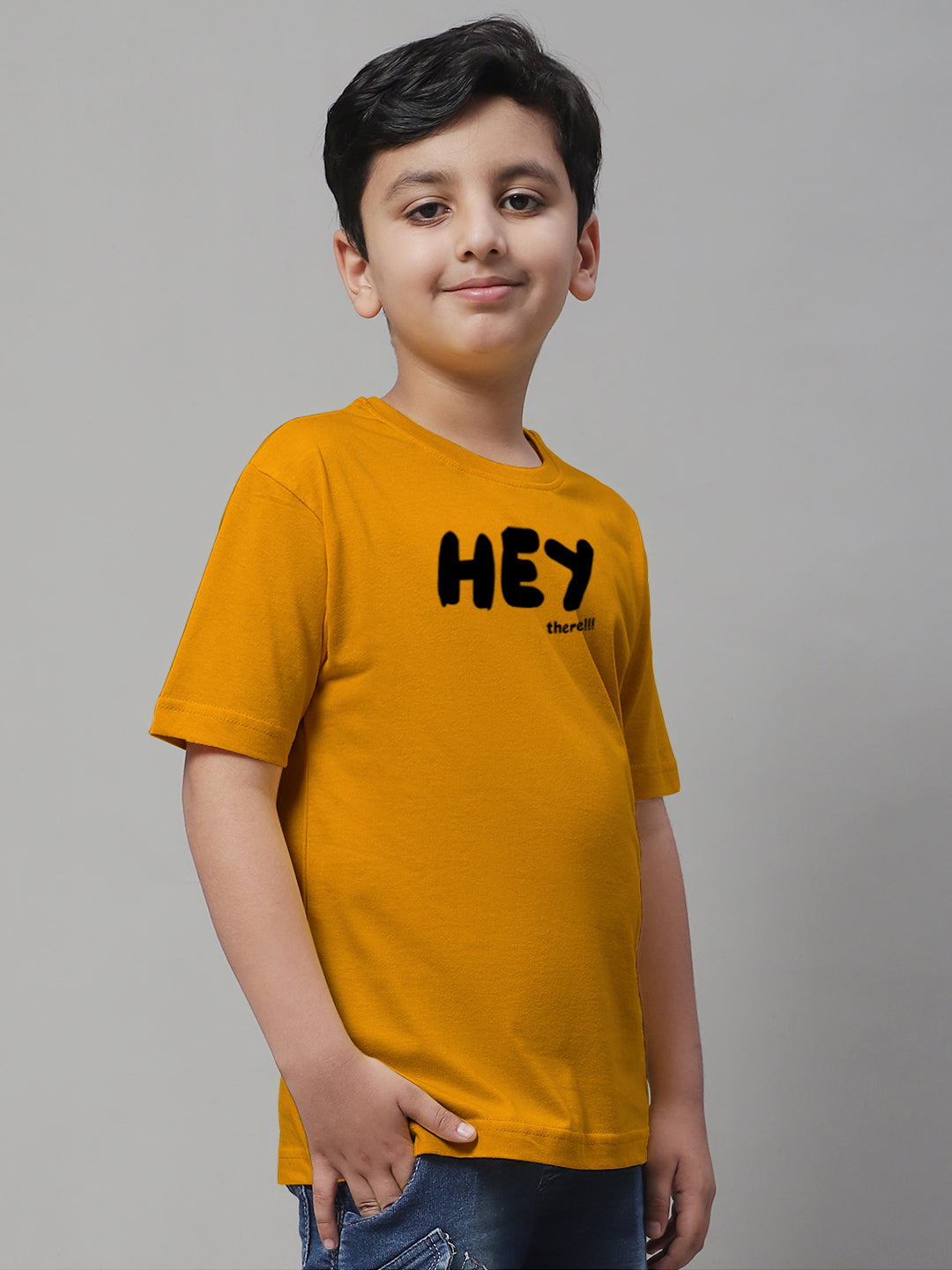 Boys Hey Casual Printed Cotton T-Shirt - Friskers