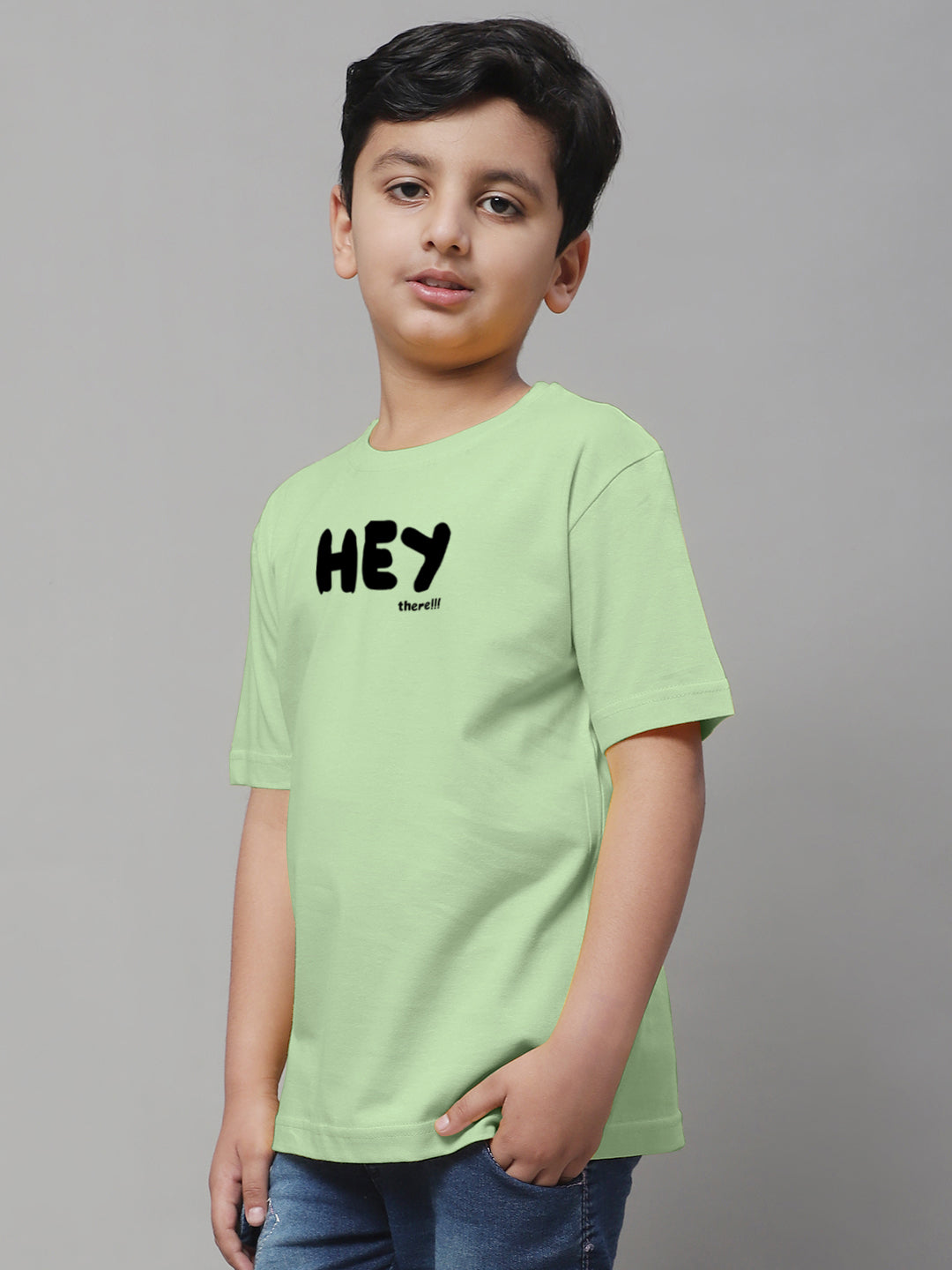 Boys Hey Casual Printed Cotton T-Shirt - Friskers