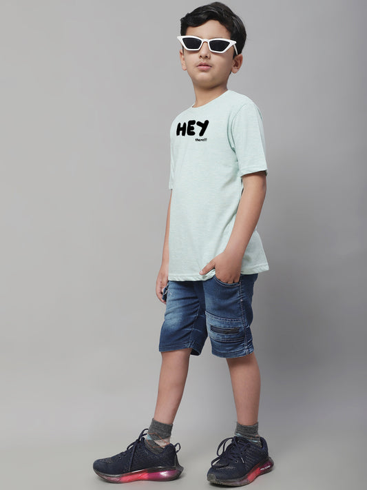 Boys Hey Regular Fit Printed T-Shirt - Friskers