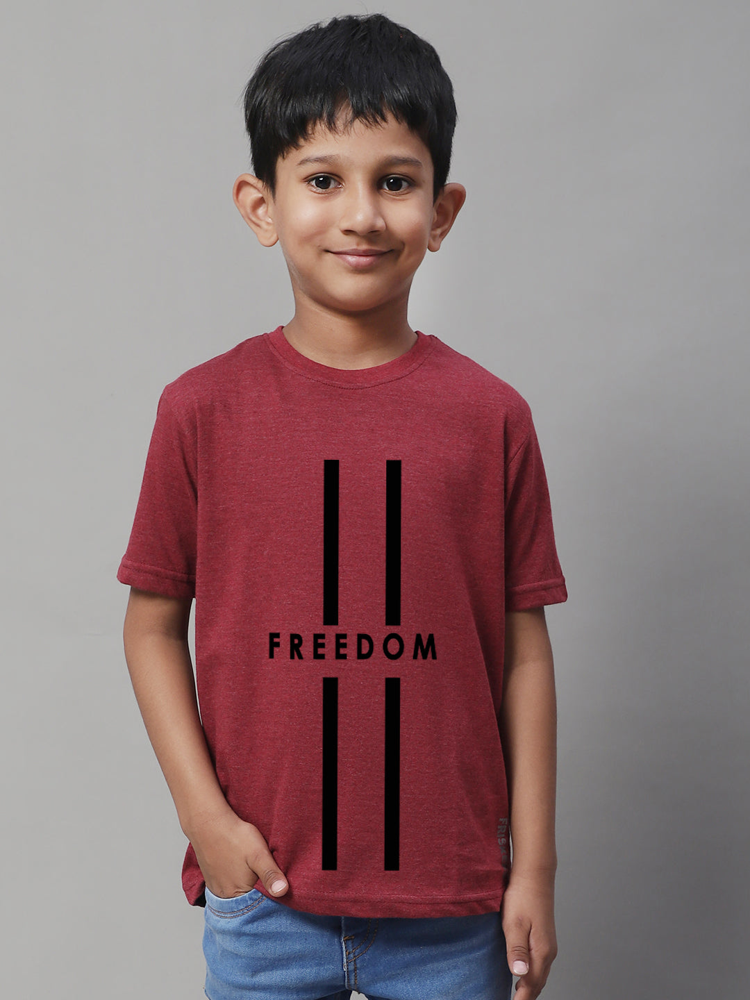 Boys Freedom Regular Fit Printed T-Shirt - Friskers