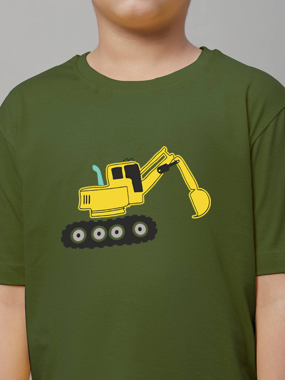 Boys Excavator Regular Fit Printed T-Shirt - Friskers