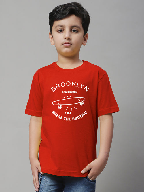 Boys Brooklyn Regular Fit Printed T-Shirt