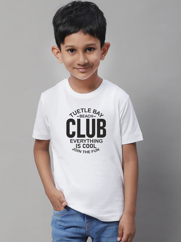 Boys Club Regular Fit Printed T-Shirt