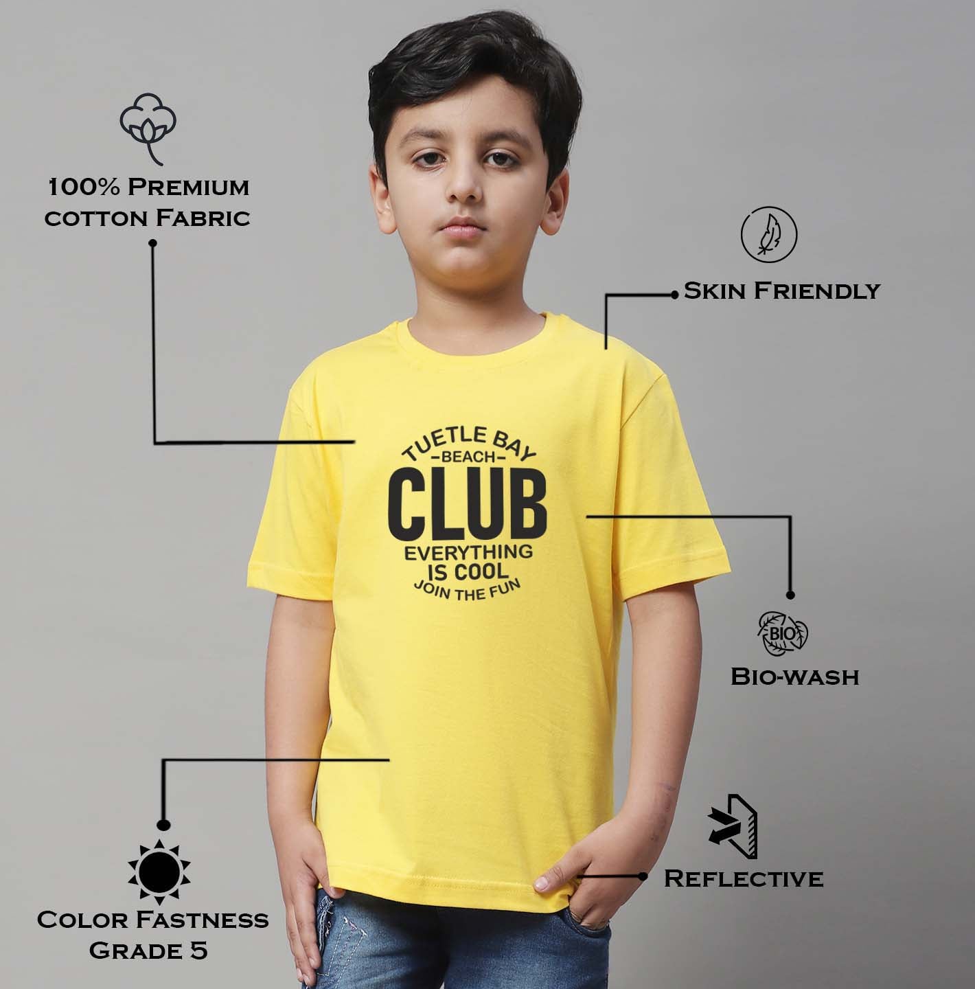 Boys Club Regular Fit Printed T-Shirt - Friskers