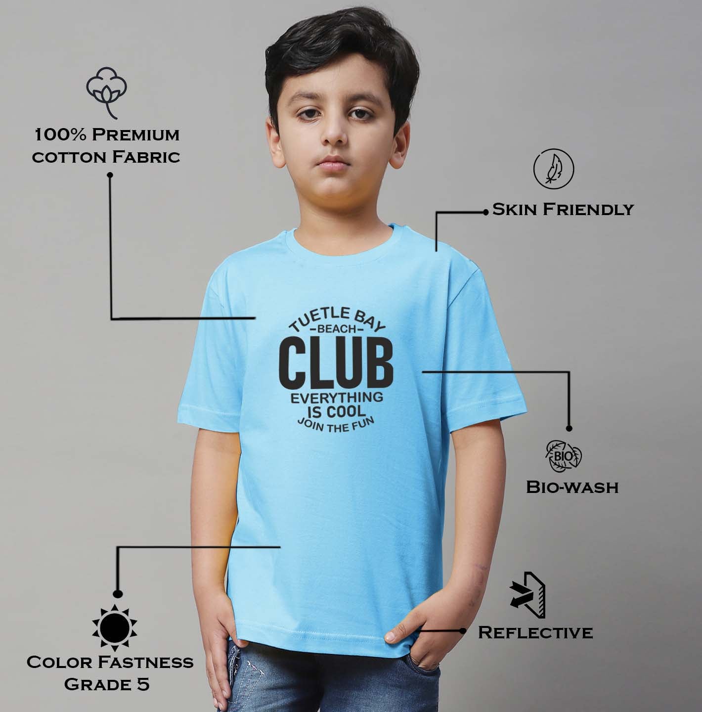 Boys Club Regular Fit Printed T-Shirt - Friskers